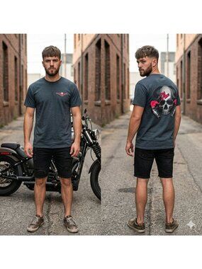 Gildan Mens Diesel Life T-Shirt Medium Gray Short Sleeve Crewneck Graphic Tee